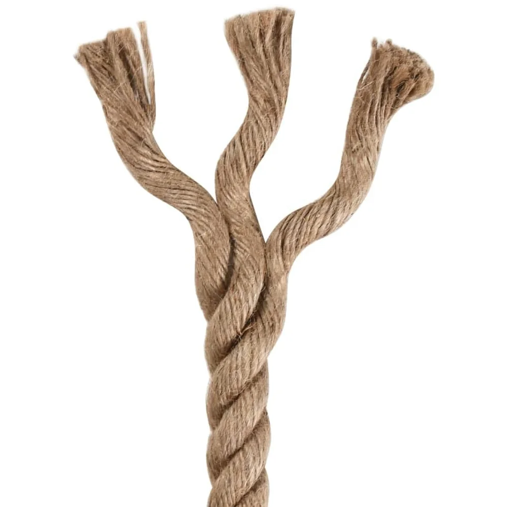 Cuerda de yute de 25 m de longitud, 40 mm de grosor, cuerda trenzada de yute natural para manualidades, arreglos florales, horticultura, embalaje y trenzado