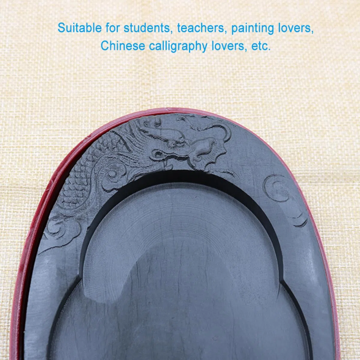ABOOFAN Piedra de Tinta para Caligrafía Compacta y Fácil de Almacenar Tapa, Herramienta Adecuado para Estudiantes y Profesores en Pintura China y Caligrafía