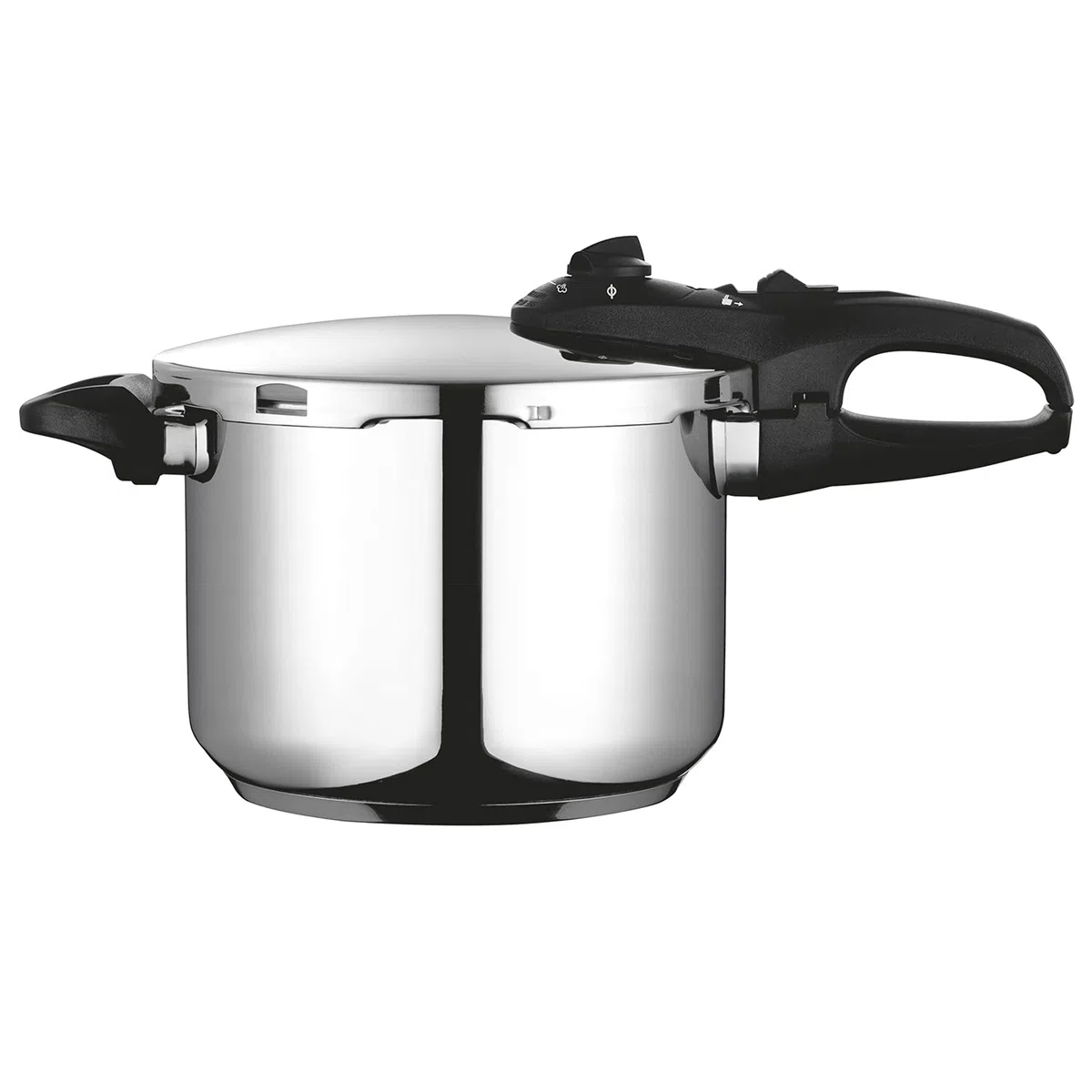 FAGOR Duo Olla a presión Super rápida, Acero Inoxidable 18/10, Todo Tipo de cocinas. Fondo termodifusor IMPAKSTEEL máxima Resistencia, 5 Sistemas Seguridad, 2 Niveles de presión (6L)
