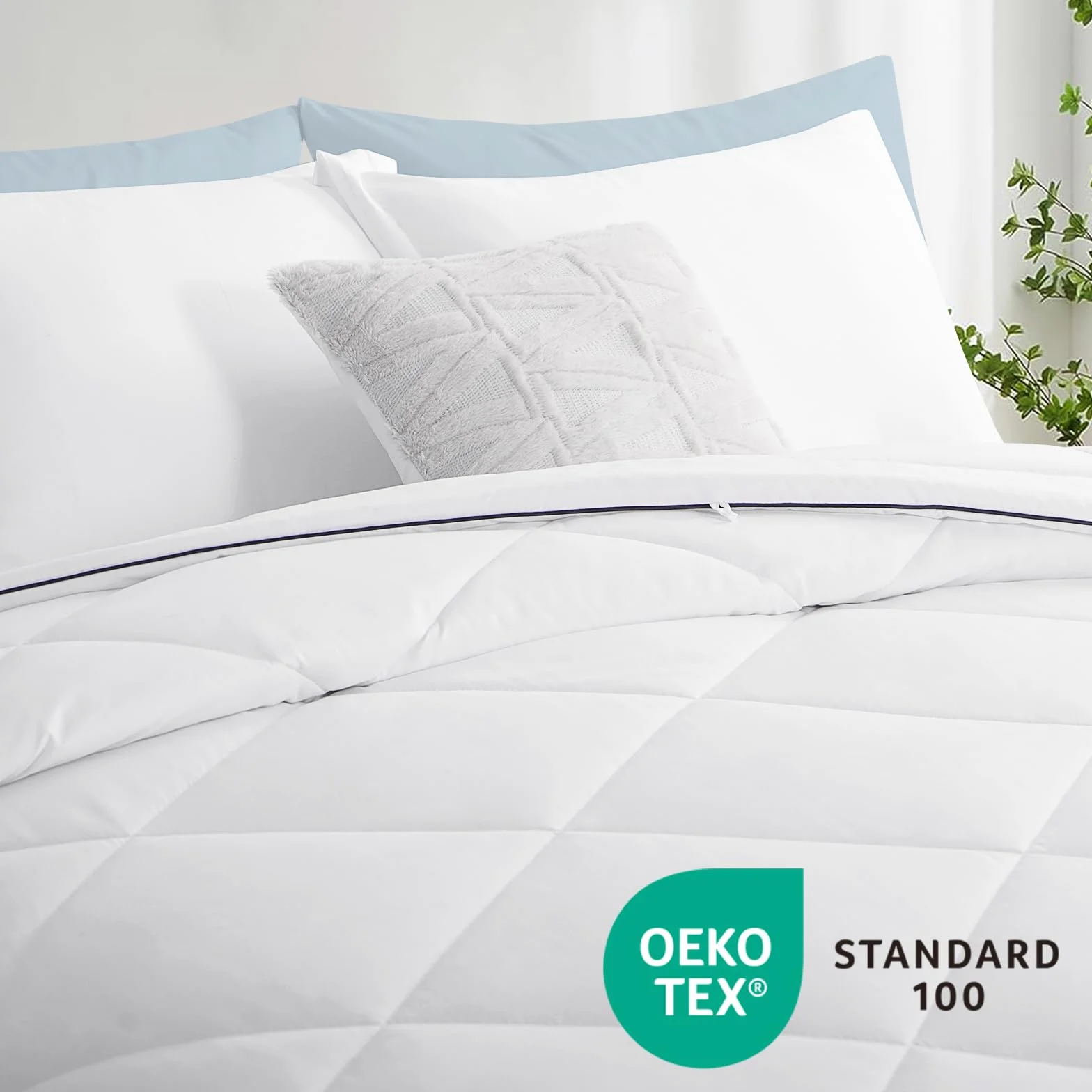 Aisbo Edredón Nordico Cama 90 - Relleno Nordico 155x220, Edredon Cama 90 para Verano, 150gr/m²