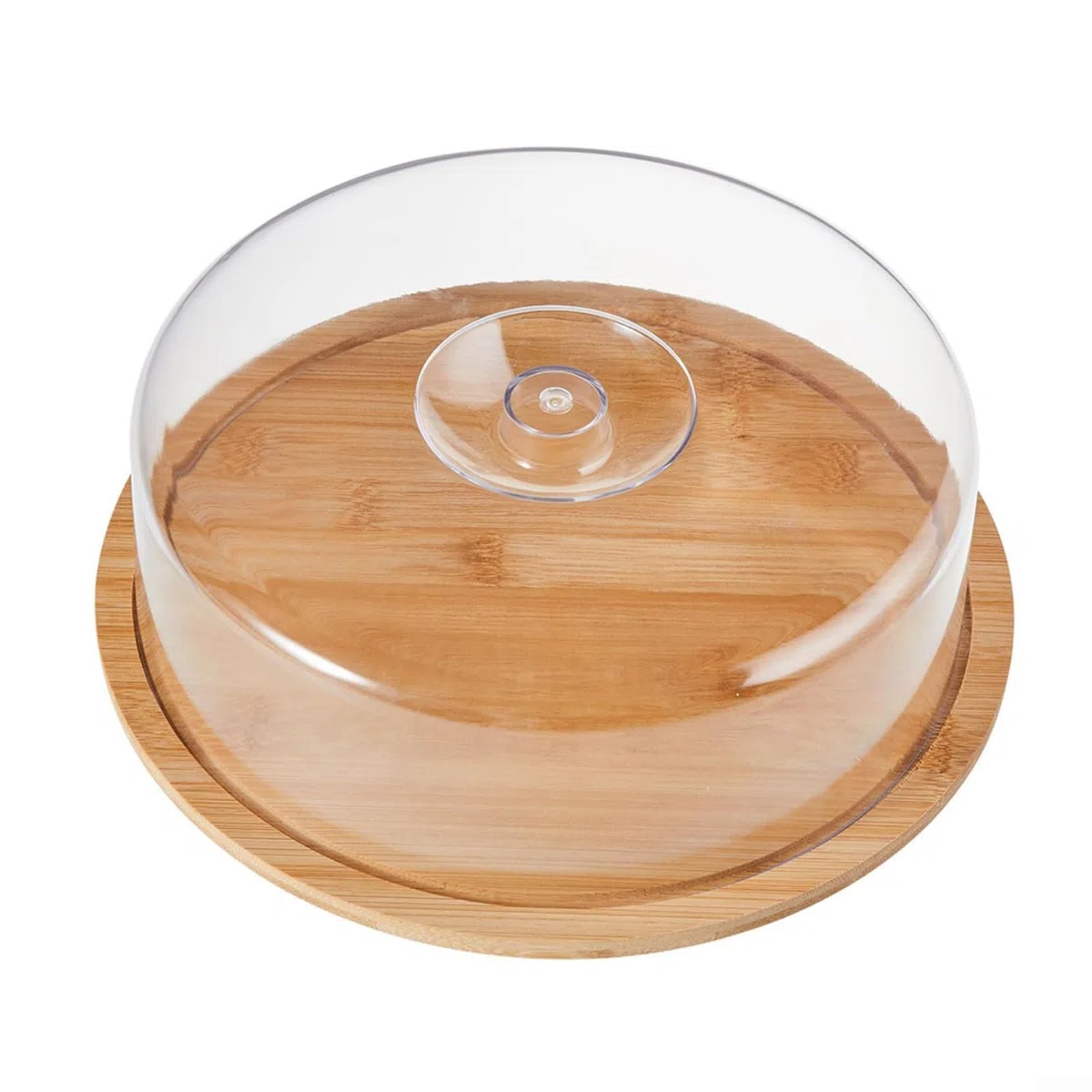 Soporte de madera para tartas con tapa de cúpula, bandeja redonda de 10 pulgadas para bodas, fiestas, cubierta protectora que mantiene los pasteles frescos, elegante plato de exhibición de