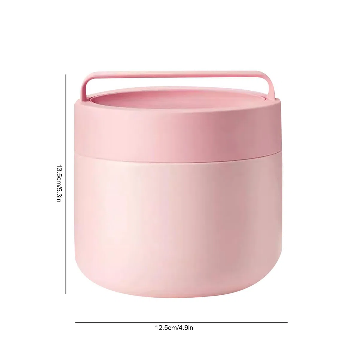 Lonchera, Fiambrera Grande, Hermética y con Aislamiento para el Trabajo y la Preparación de Comidas, a Prueba de Fugas y Derrames, con Cubiertos(Pink,Large)