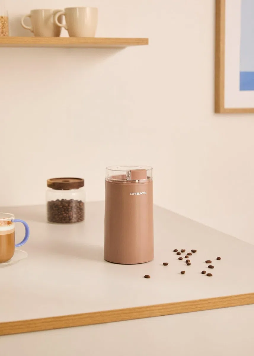 CREATE/COFFEE GRINDER STUDIO/Molinillo de café y alimentos de acero inoxidable moca/Capacidad 50g, compacto, fácil de usar, 180W