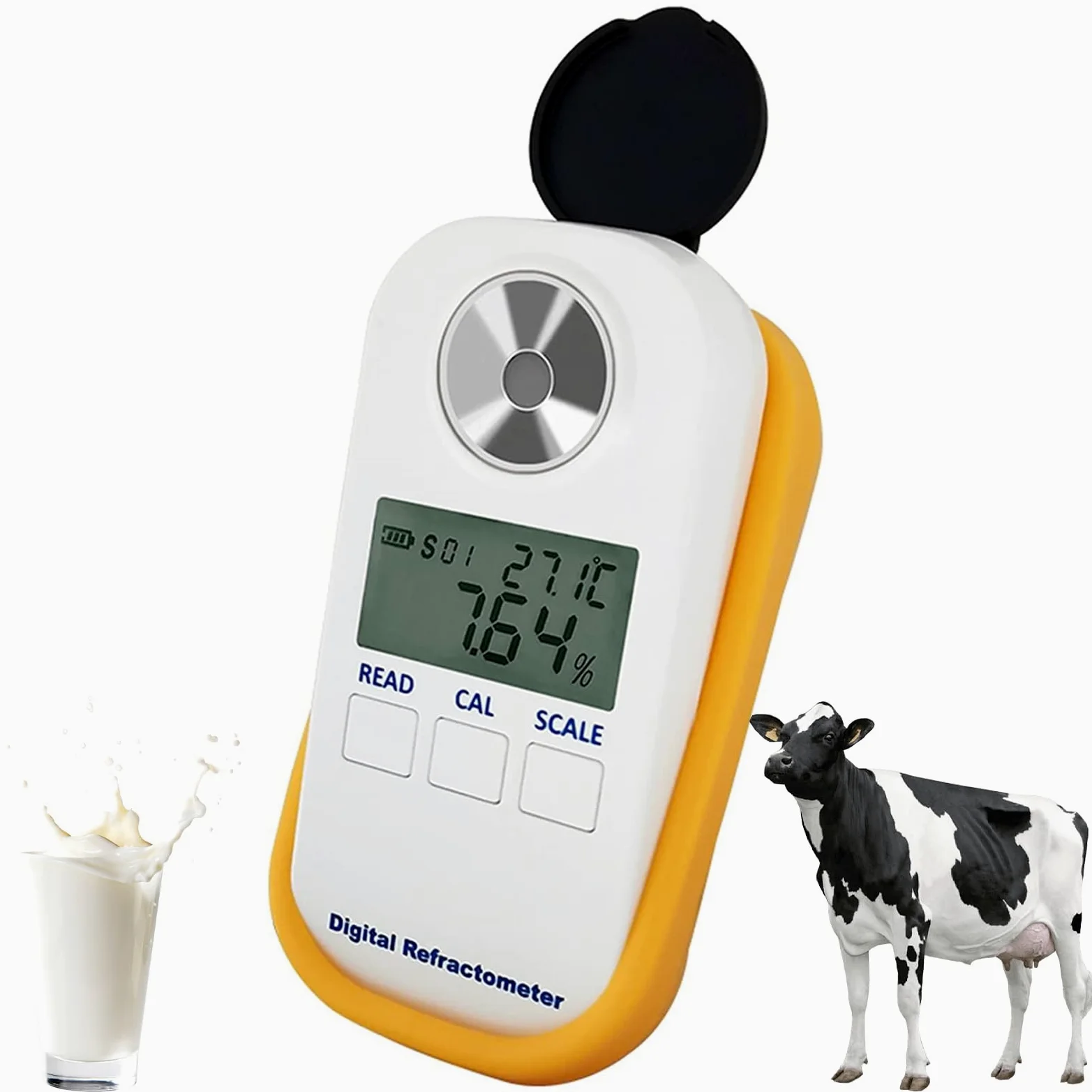 Probador digital de refractómetro de miel, medidor portátil de mano para medir el contenido de azúcar en miel, frutas, alimentos y bebidas