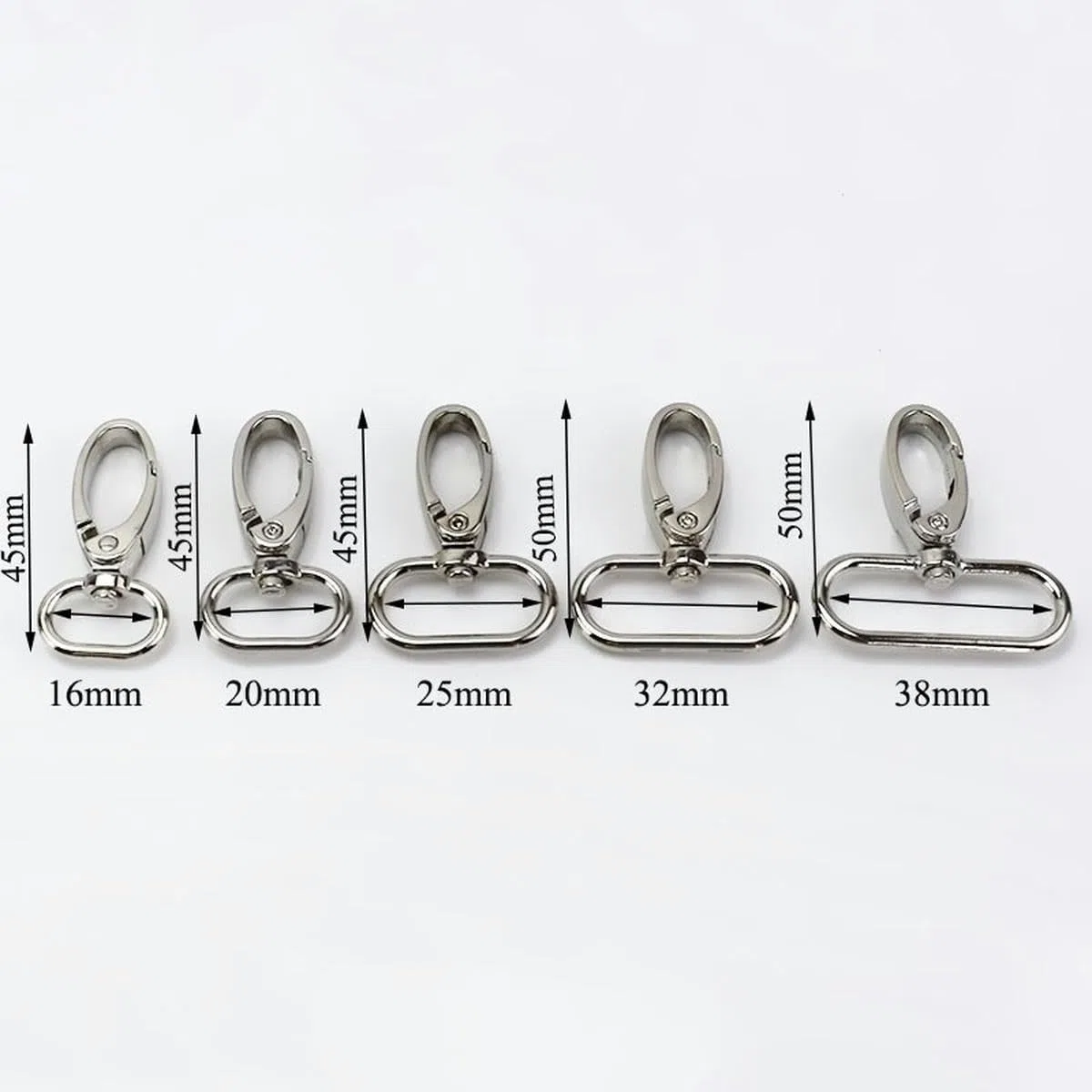 100 piezas 16/20/26/32/38 mm hebillas de metal correa de bolso langosta mosquetón giratorio gancho de presión collar llavero accesorios de bolso de bricolaje-32 mm-bronce