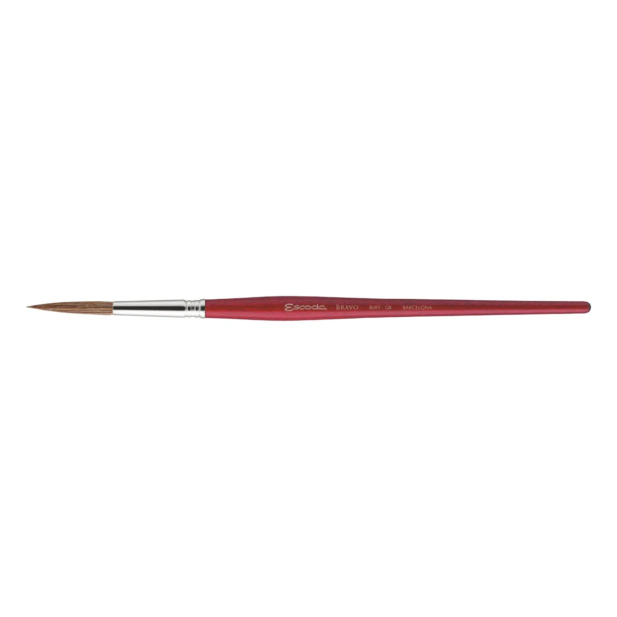 Escoda Bravo Series 6421 - Pincel de pintura acrílica y óleo para artistas, pelo de buey claro, largo redondo, tamaño 24
