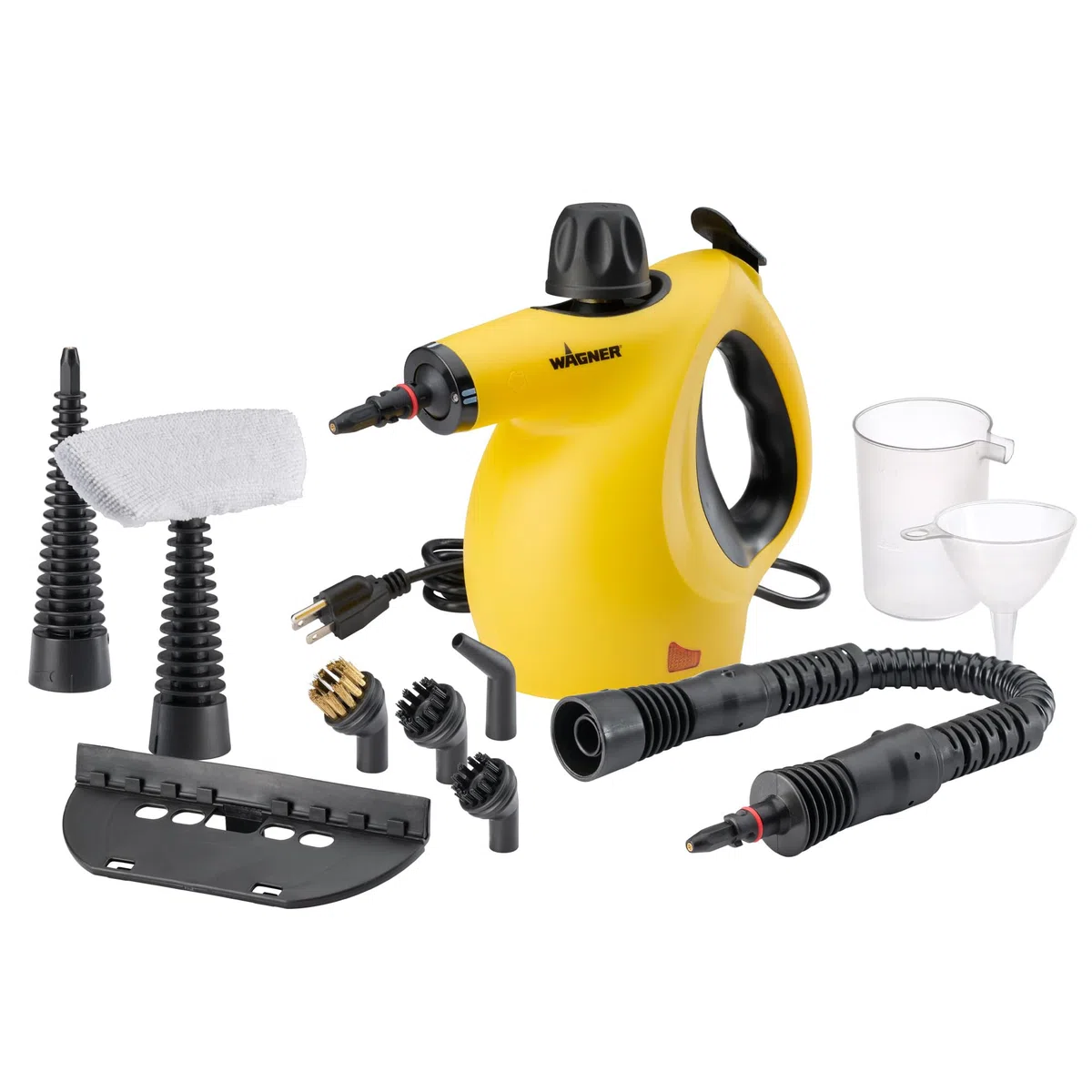 Wagner 2460111 505e Limpiador de vapor de mano, vaporizador multiusos, 11 accesorios, limpieza sin químicos, apto para mascotas y niños