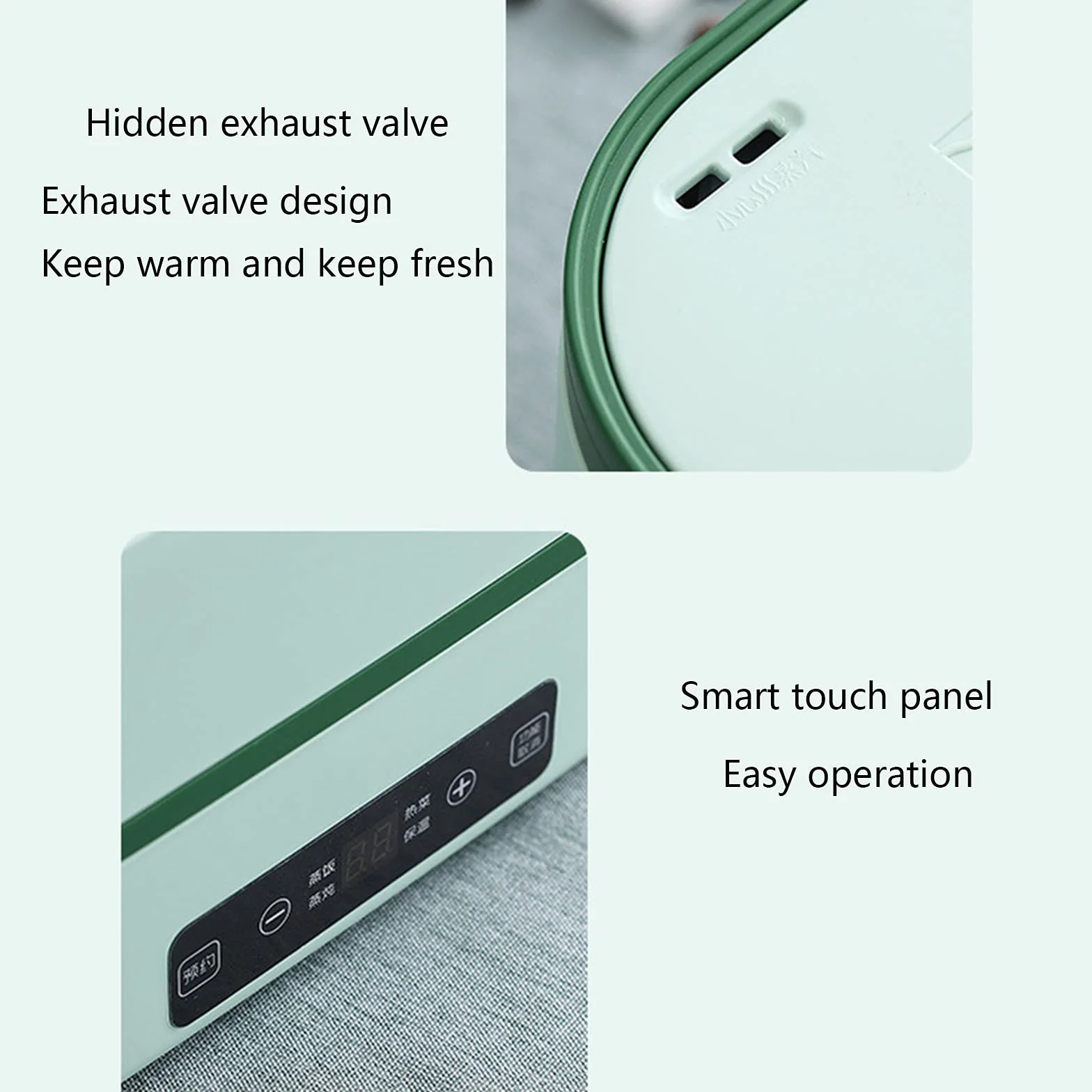 Fiambrera Bento Contenedor Bento Cajas Bento con Compartimentos Adultos Adultos A Prueba De Fugas Calentador Eléctrico Termo Aislado Térmico Acero Inoxidable 300W Doble Capa Traer Comida ( Color : Roz