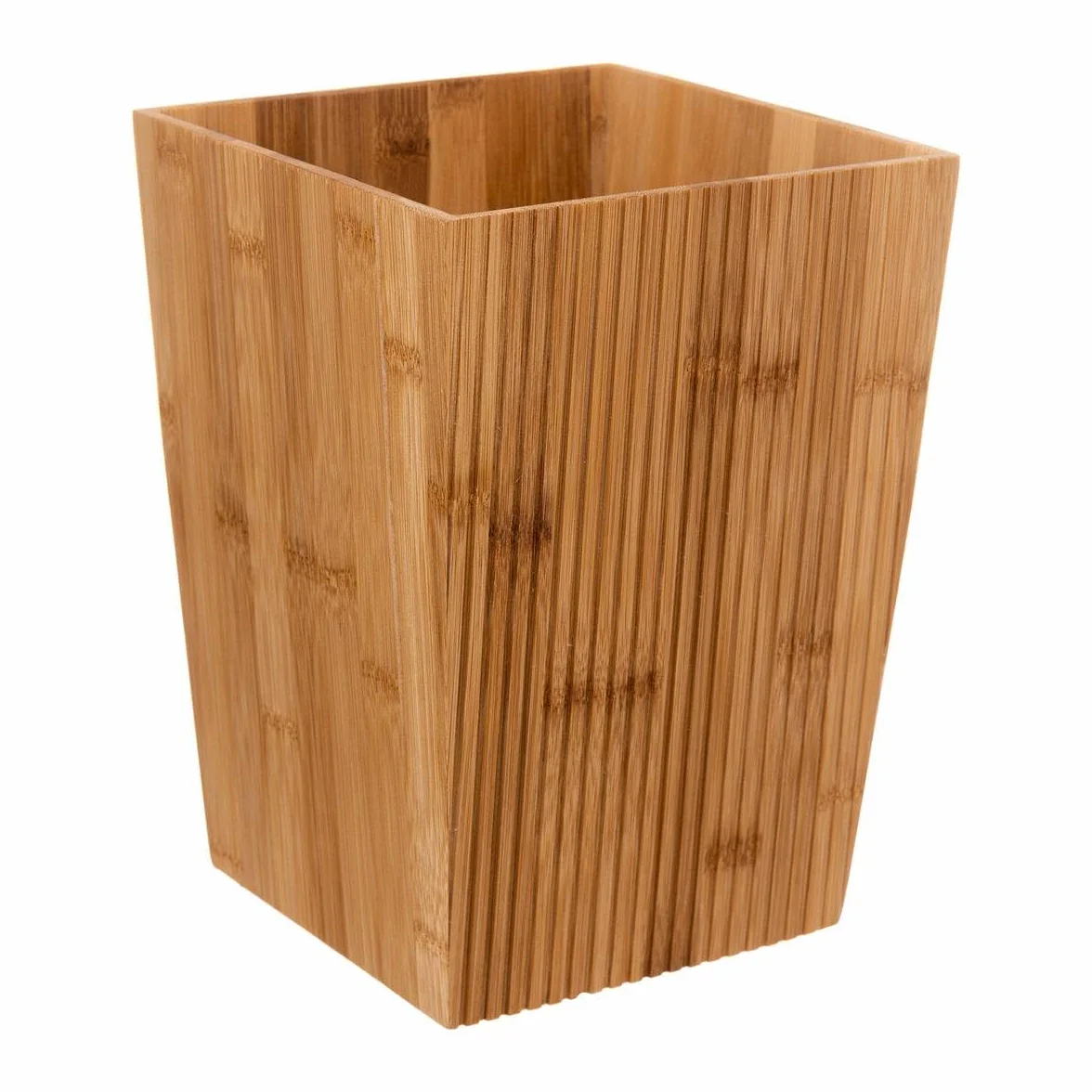 5five - Papelera de bambú de 6 litros con Tapa - Papelera de Madera de diseño para baño