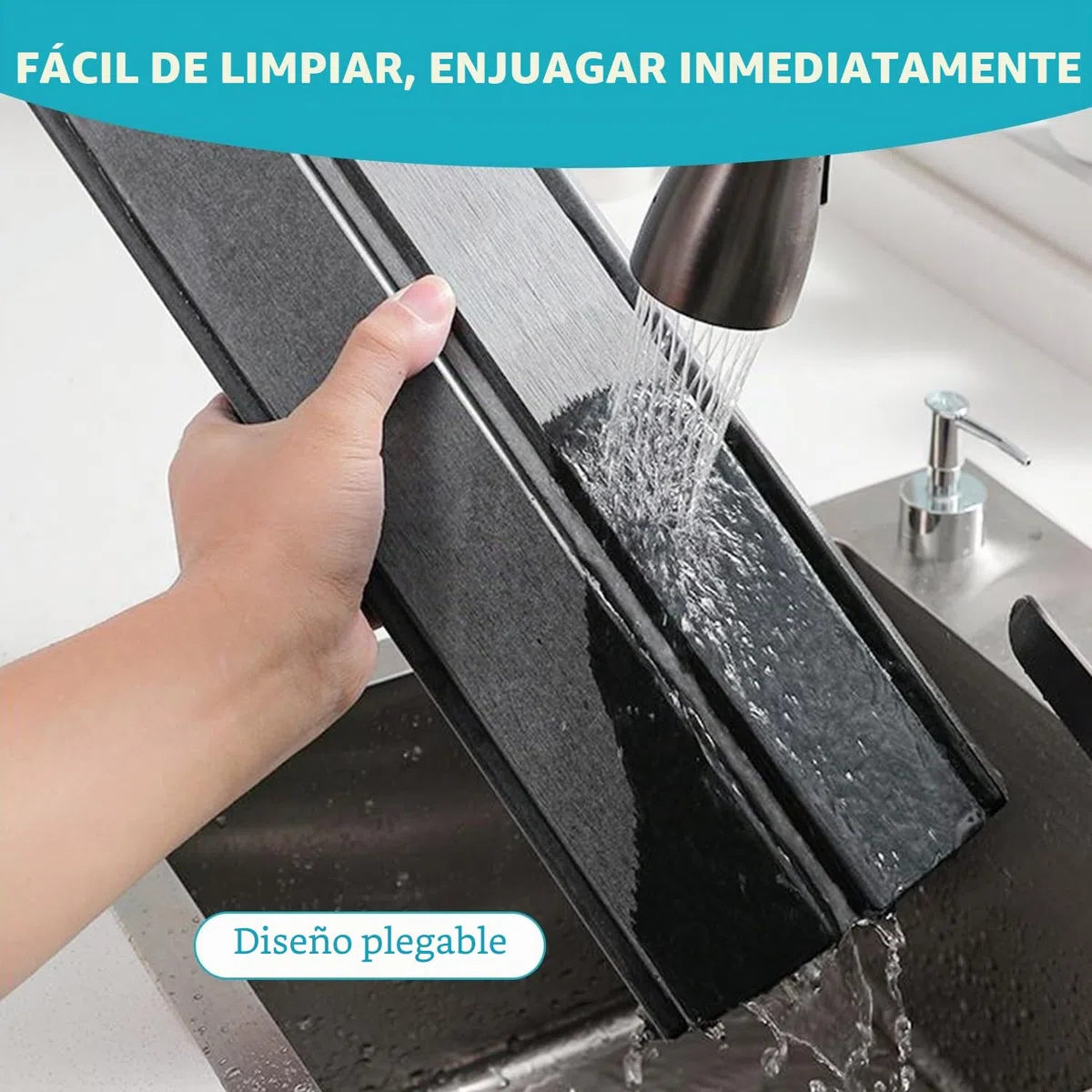 Alfombrilla escurreplatos de 60 x 40 cm, de guijarros, plegable, para escurreplatos, de secado rápido, para cocina, Quick Dry Stone Mat Kitchen (gris oscuro, 1)