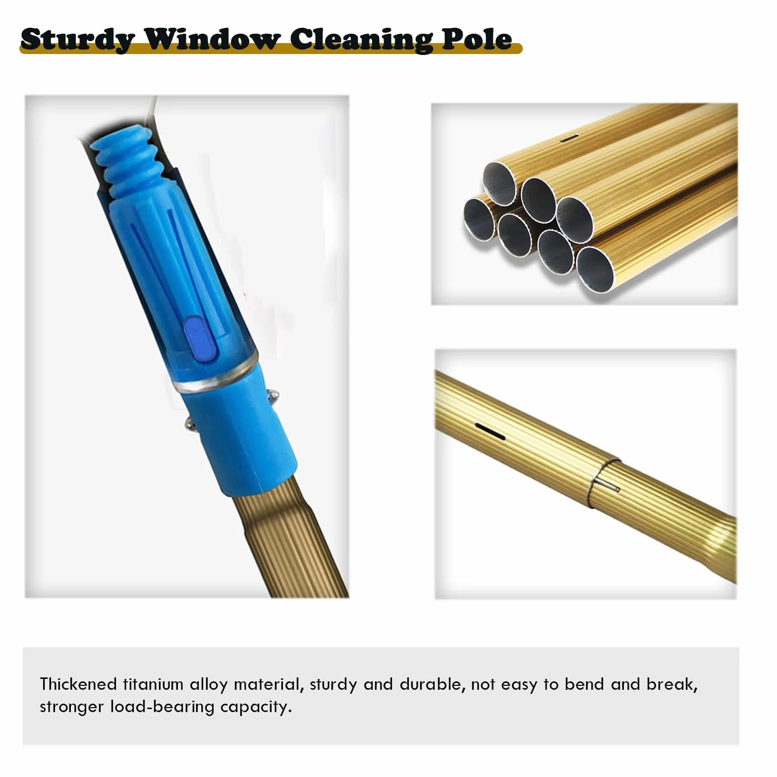 Kit de limpiador de ventanas telescópico con escobilla para limpieza de cristales de alto alcance en oficinas y hogares