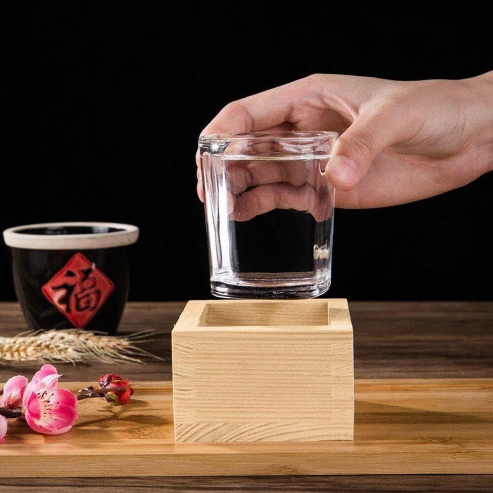 Taza De Madera De Sake, Caja De Madera, Juego De Vino, Tazas De Sake De Madera Hinoki, Suministros De Cultura De Sake Tradicional Japonés Masu