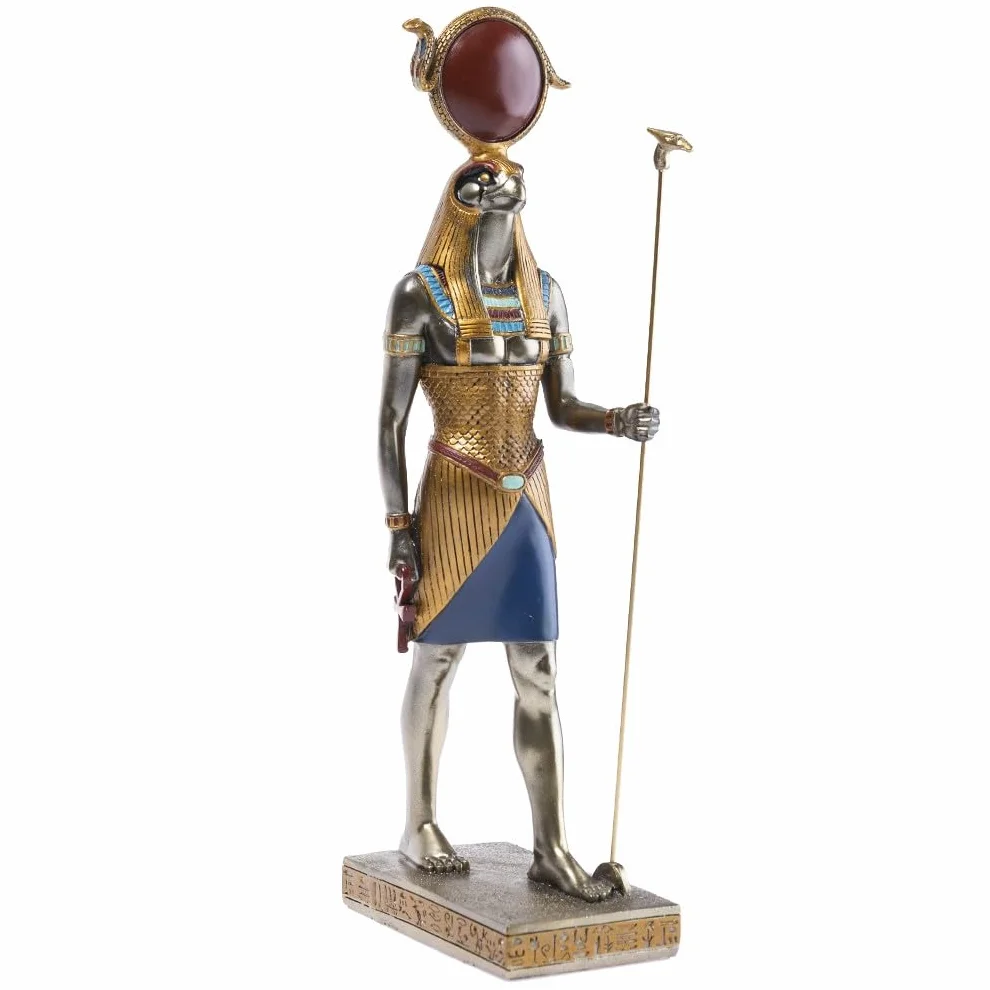 lachineuse - Estatua Ra de 31 cm - Dios egipcio - Figura decorativa egipcia - Figura de objeto egipcio - Cabeza de halcón de pájaro águila - Busto egipcio - Idea de regalo original decoración interior