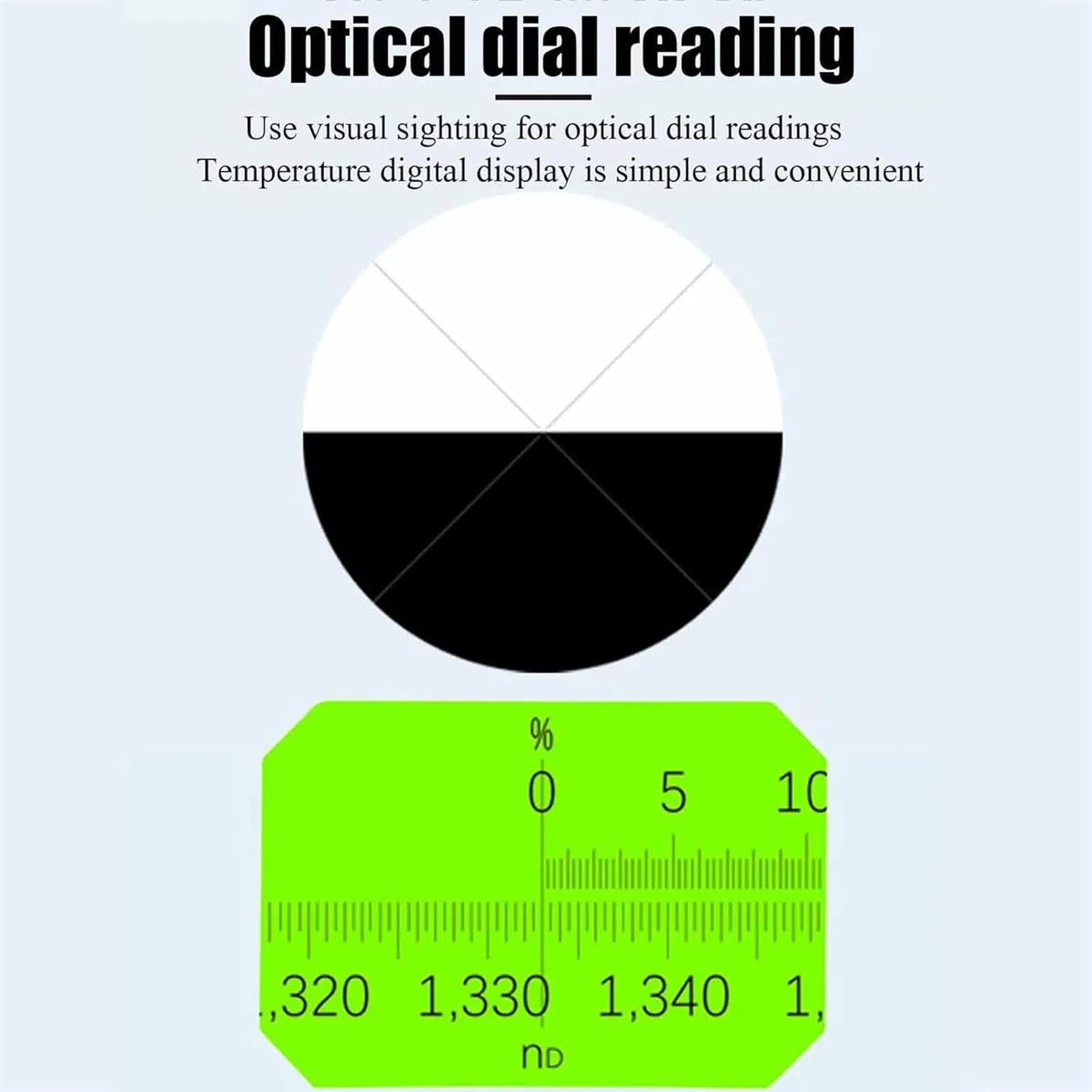 Refractómetro monocular digital, rango de medición: 1.3000-1.7000 ND, 0.0002 de alta precisión, para investigación científica, enseñanza, laboratorios y fábricas