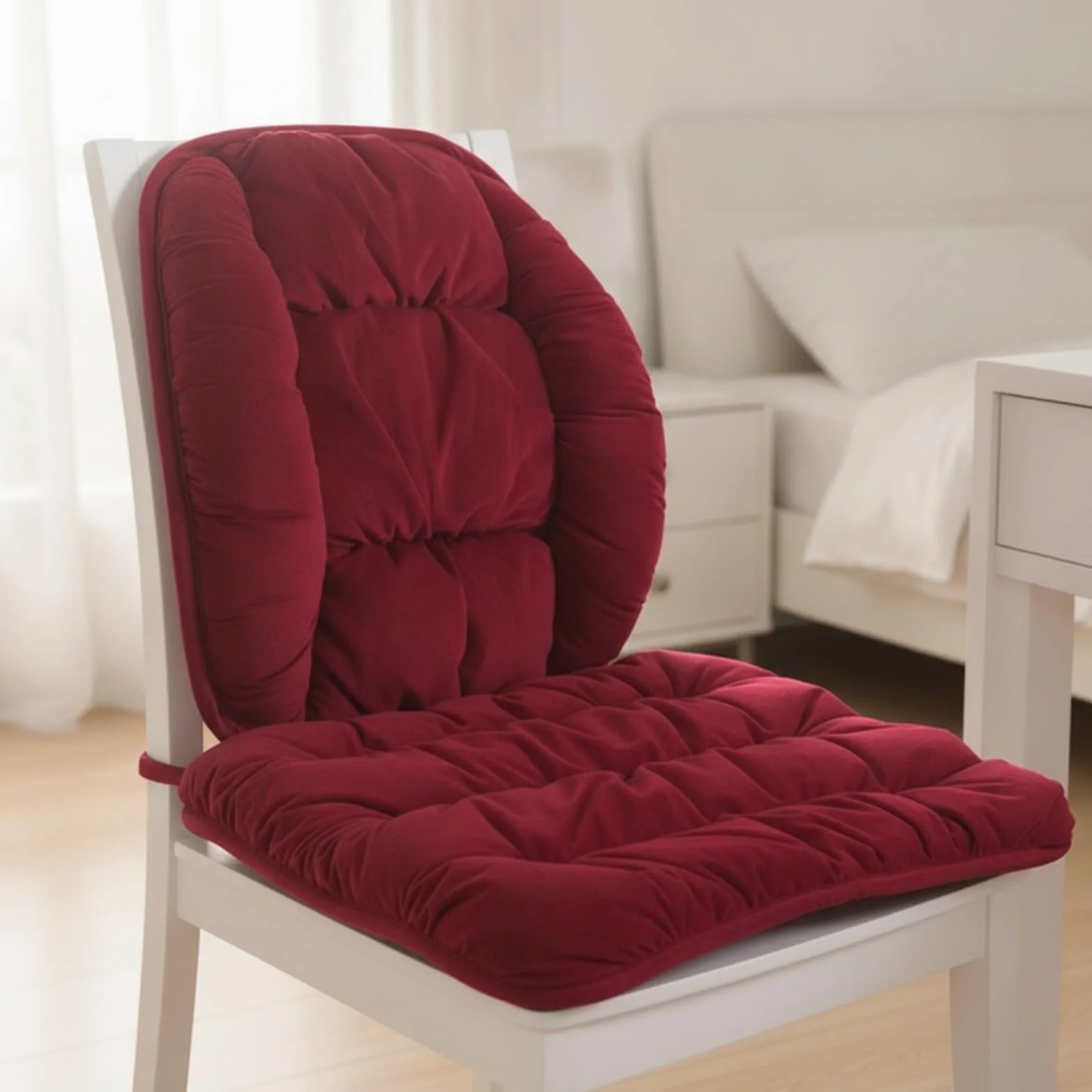 rockible Cojín Silla con Respaldo Cómodo Cojín con Respaldo Acolchado para Teletrabajadores, Estudiantes, Gris Espacial, Cojín 45x45cm + Soporte Lumbar