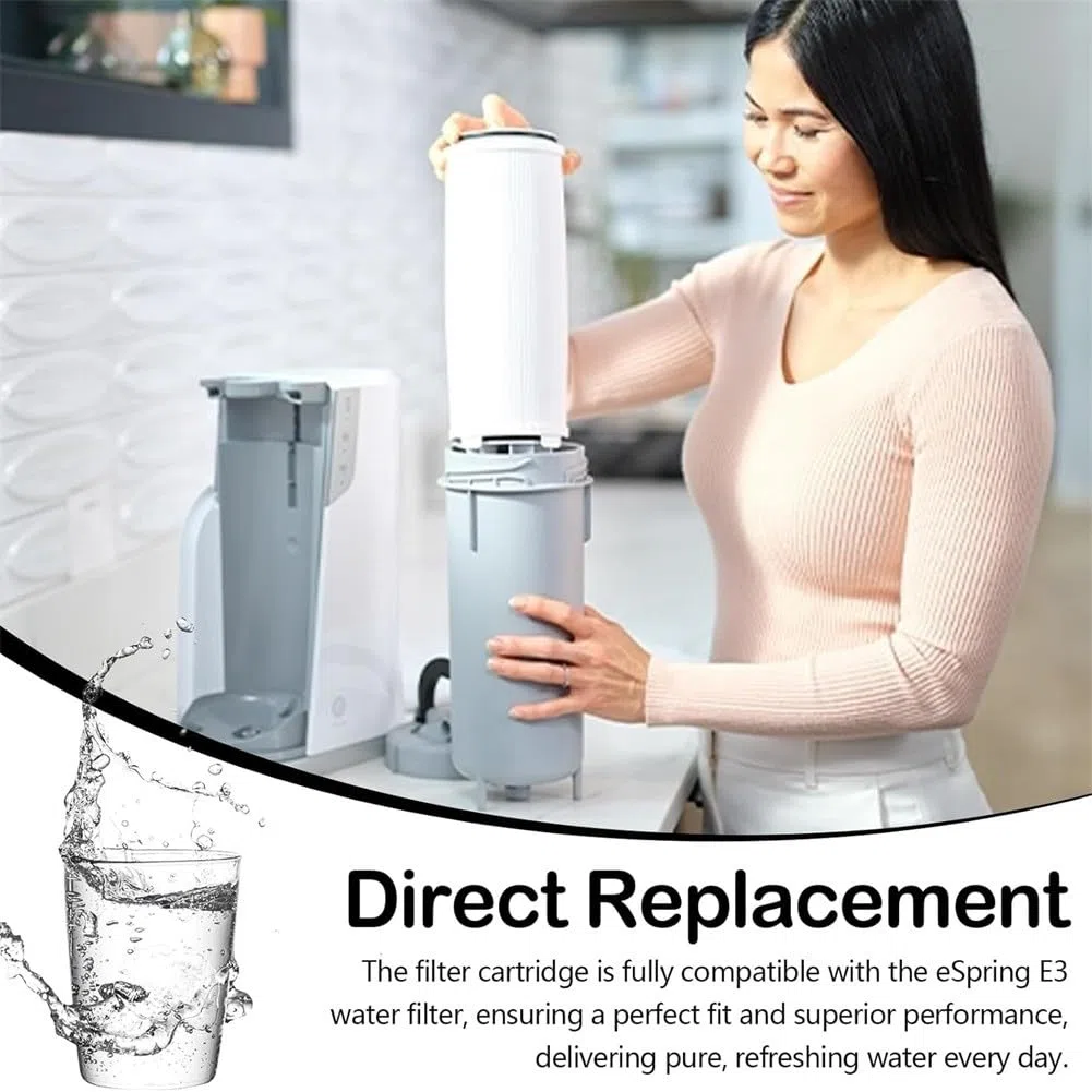Cartucho de filtro de agua eSpring E3, filtración de 3 etapas con tela no tejida, precisión 02, volumen de 5000 L