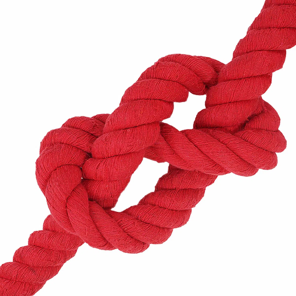 Cuerda de algodón roja de 6 x 6 x 1000 cm, 3 capas como cuerda de rocío para manualidades, macramé, decoración y aplicaciones al aire libre