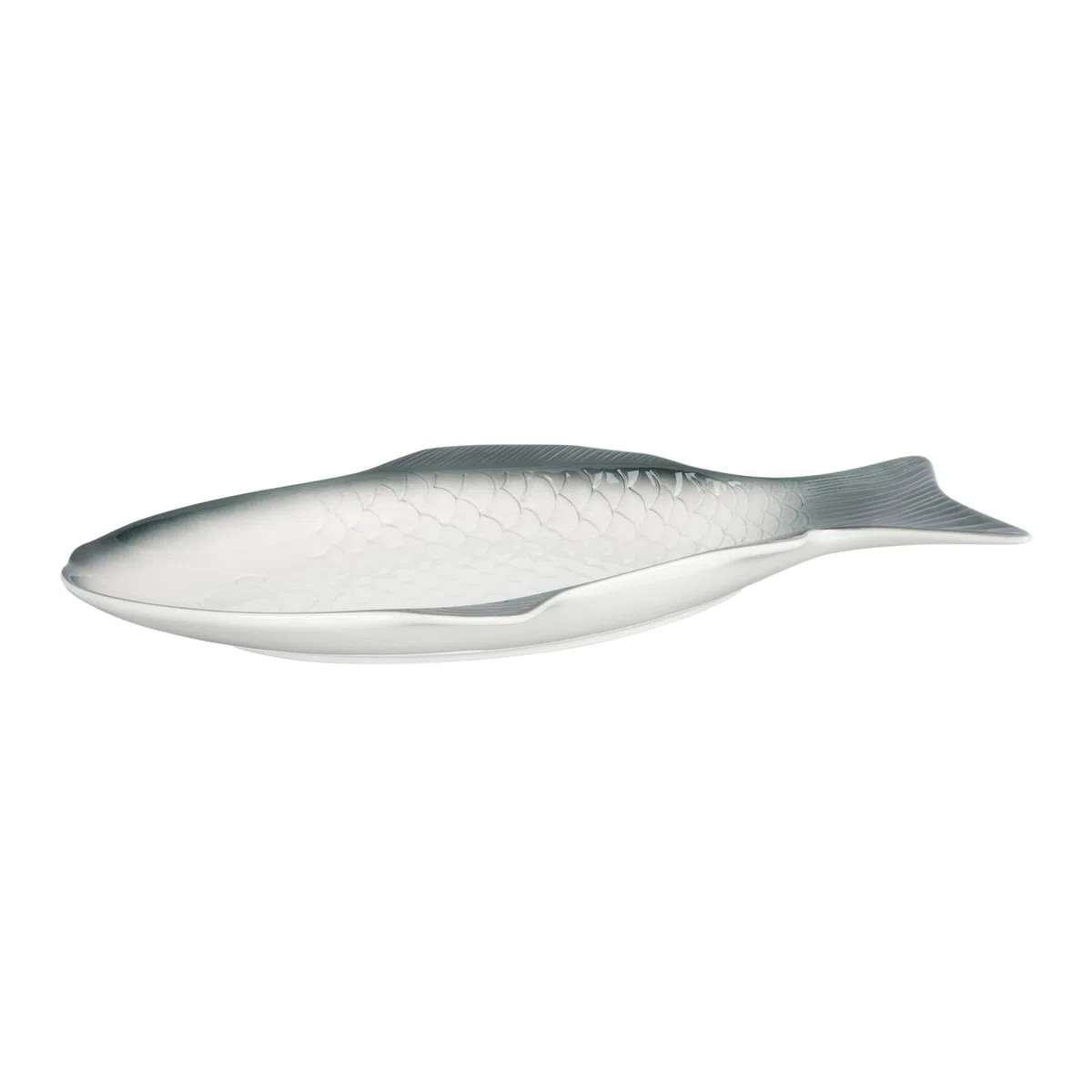 IMIKEYA Bandeja para Pescado de Cerámica Forma de Pez, Plato al Vapor Delicado y Elegante para Servir Mariscos en Cenas y Reuniones