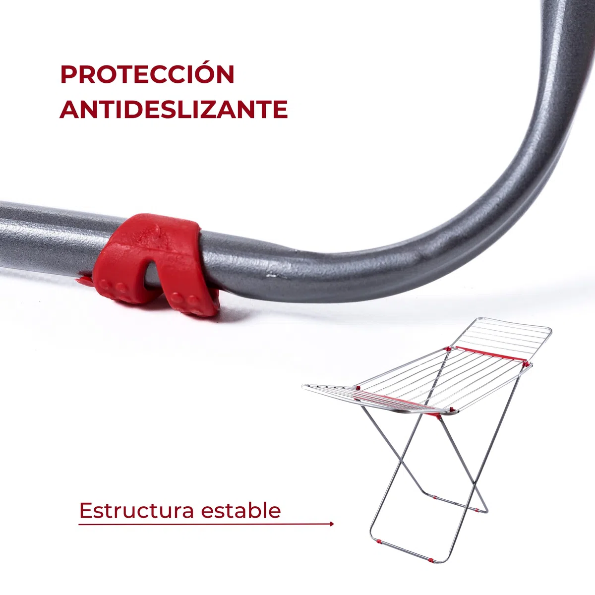 Tendedero de Ropa Plegable con Alas de Mezcla Acero y Aluminio Resistente para Interior y Exterior con Superficie de Tendido 19m - Ligero y Compacto con Fácil Plegado - Fabricado en Europa