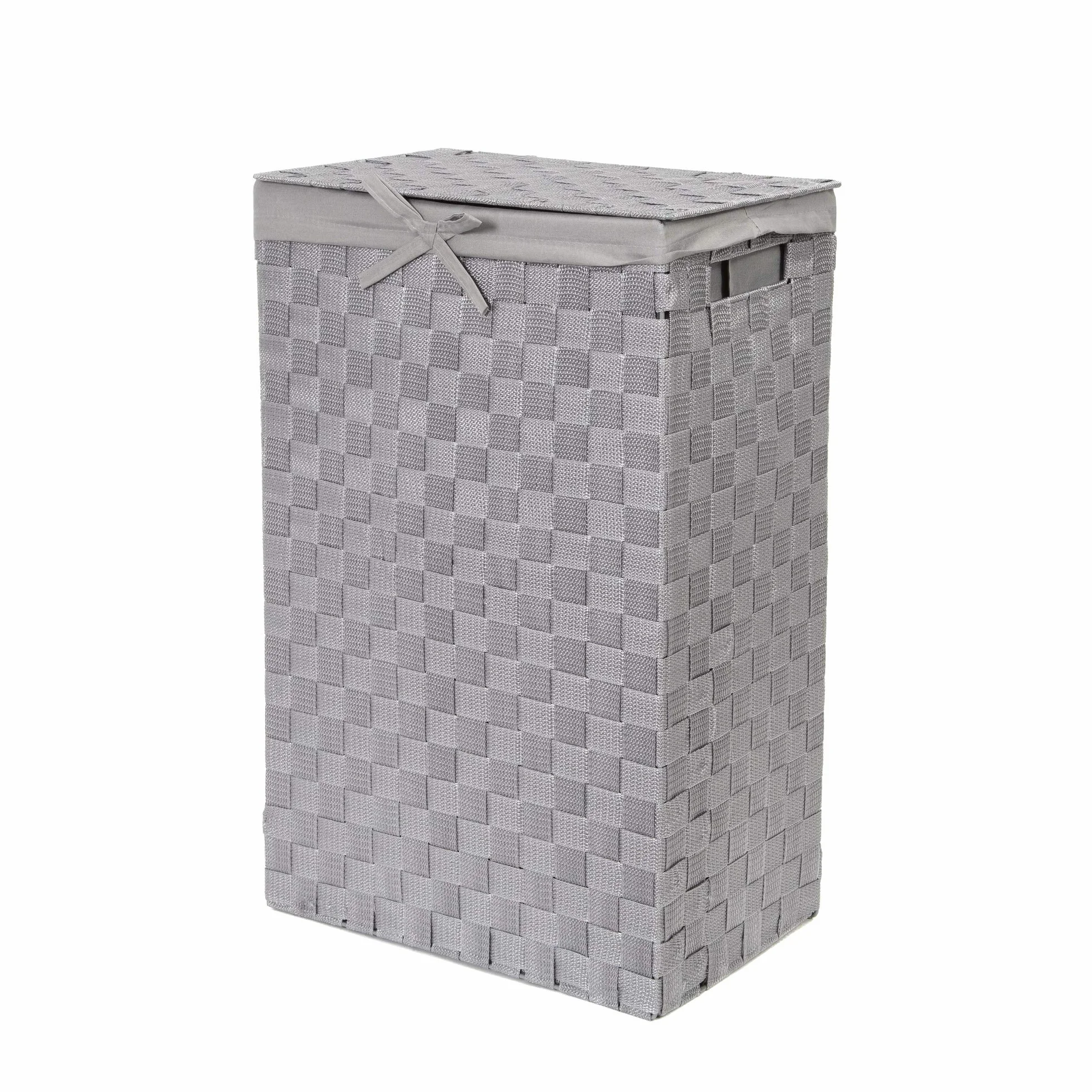 Compactor Stan Hamper - Cesta de Lavandería con Tapa, Tamaño L, Gris, 38x25x60 cm