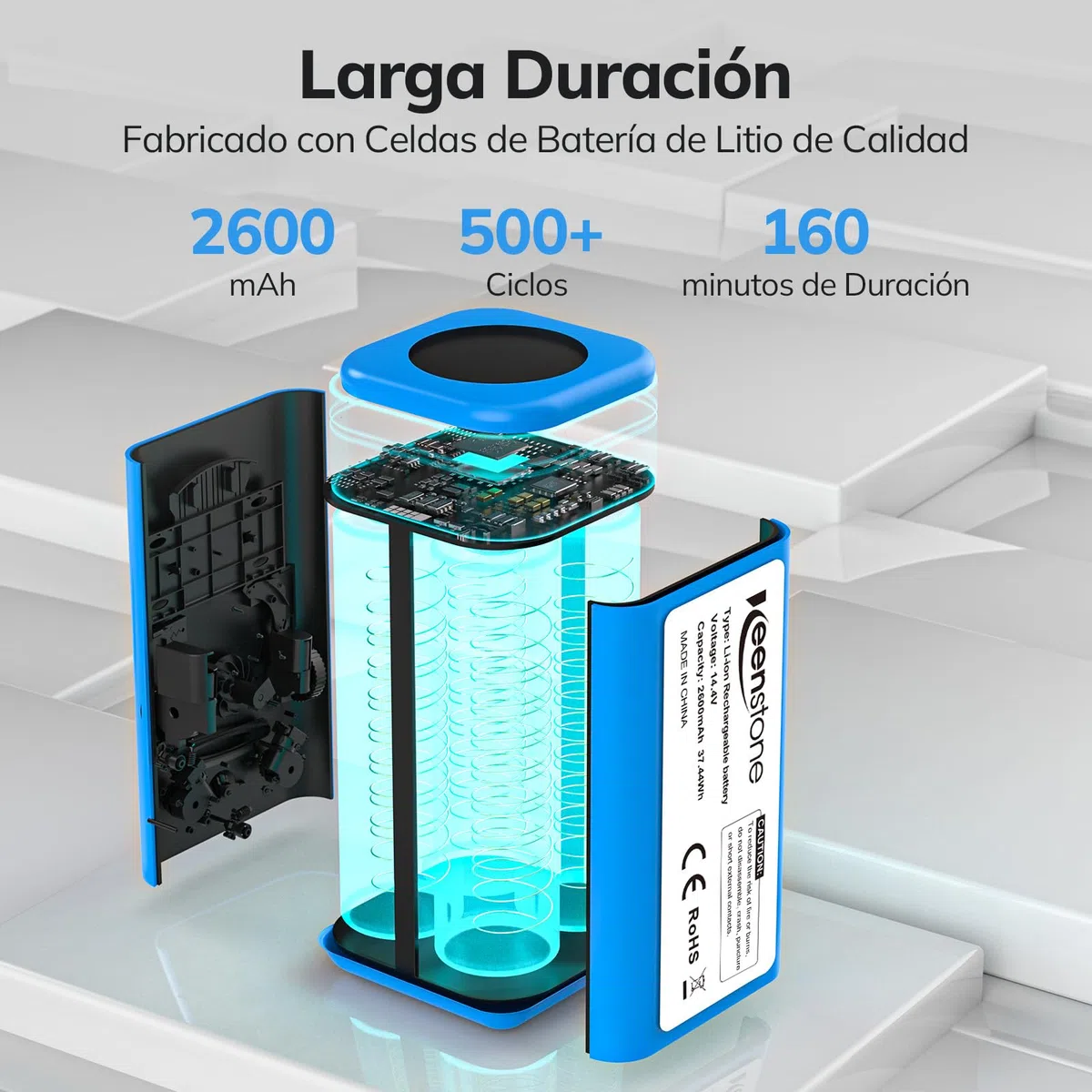 Keenstone 14.4V 2600mah Li-Ion Batería de Respuesto para Conga 1290, Conga 1390, Conga 1490 y Conga 1590