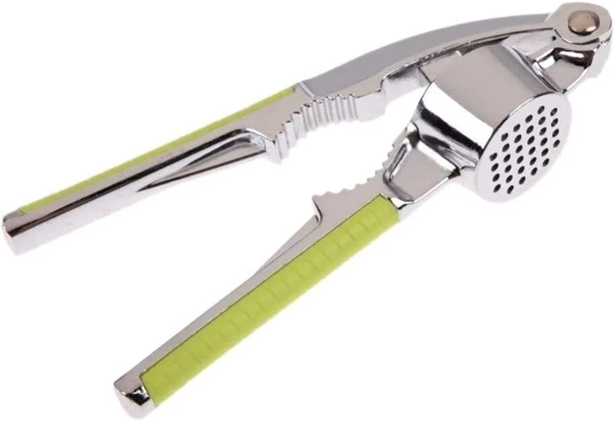 Prensa de Ajos de Acero Inoxidable, Picador de Ajo y Jengibre Fácil de Usar con Mango Ergonómico, Herramienta de Cocina Sin Desorden para Picar Ajo Limpio, a, 15,5 * 3cm