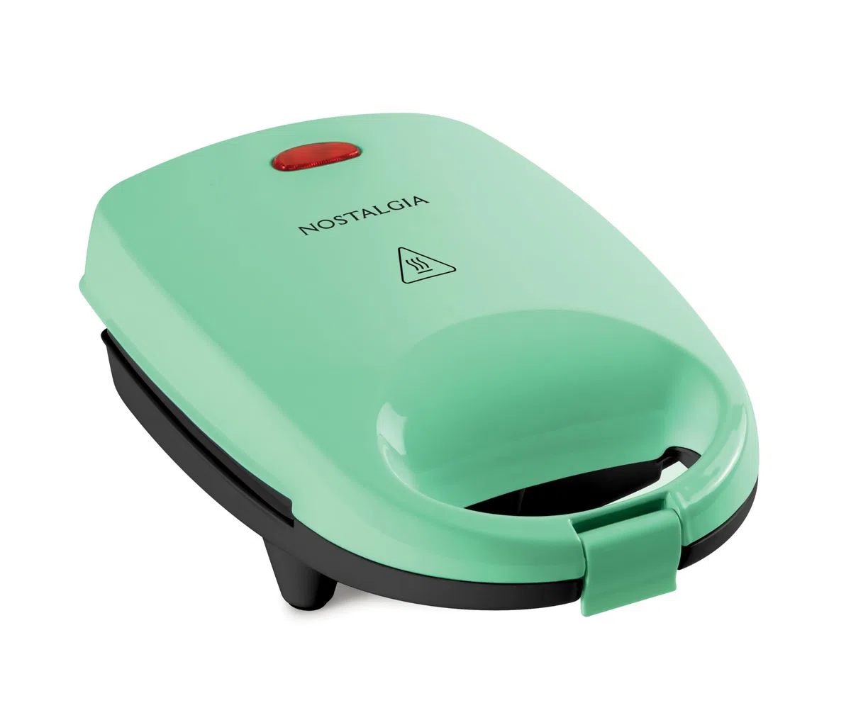 Nostalgia Mini Sandwich Maker Personal Prensa Panini Antiadherente Bolsillos de Pizza Quesadillas Verde Menta