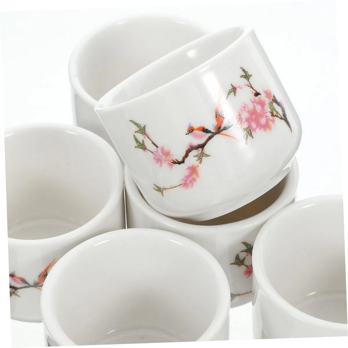Holibanna Juego de Copa de Sake Japonesa y Tetera Tradicional de Cerámica, 7 Piezas, Surtido Pequeño, Material Cerámico, Diseño Retro, para Servir Sake en Casa, Bares y Restaurantes, Obsequio Especial
