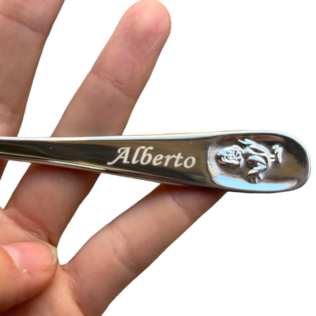 Curia Grabador - Juego de Cubiertos Infantiles Personalizados. Cubiertos Grabados con Nombre. - Cubiertos para niños- Cubiertos Bebe