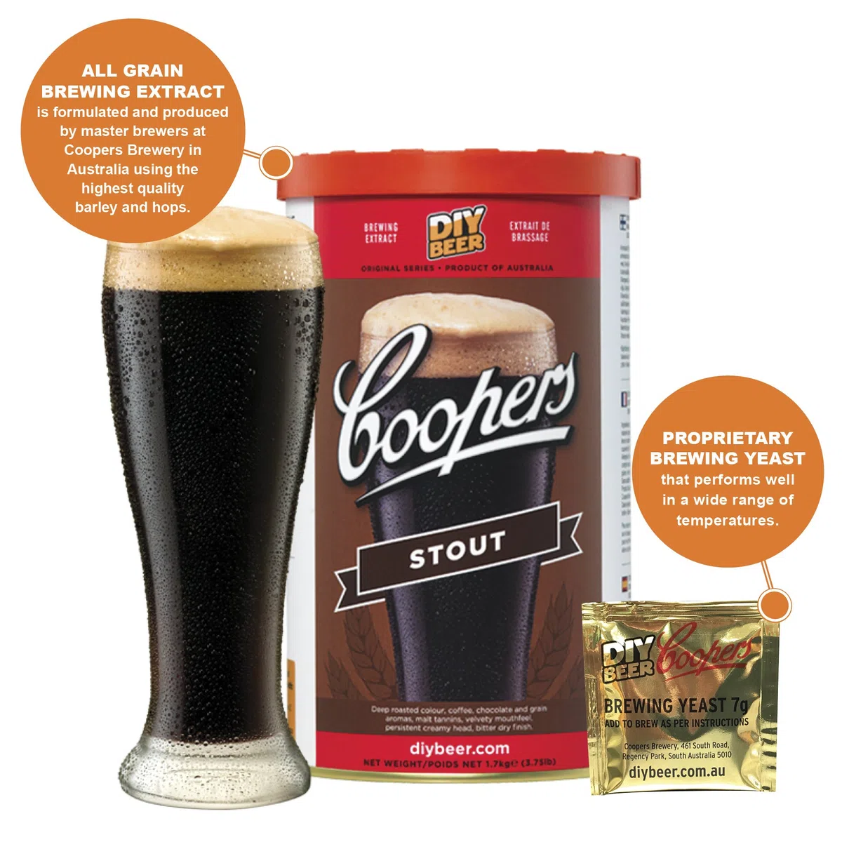 Coopers - Juego de elaboración propia de cerveza casera concentrada