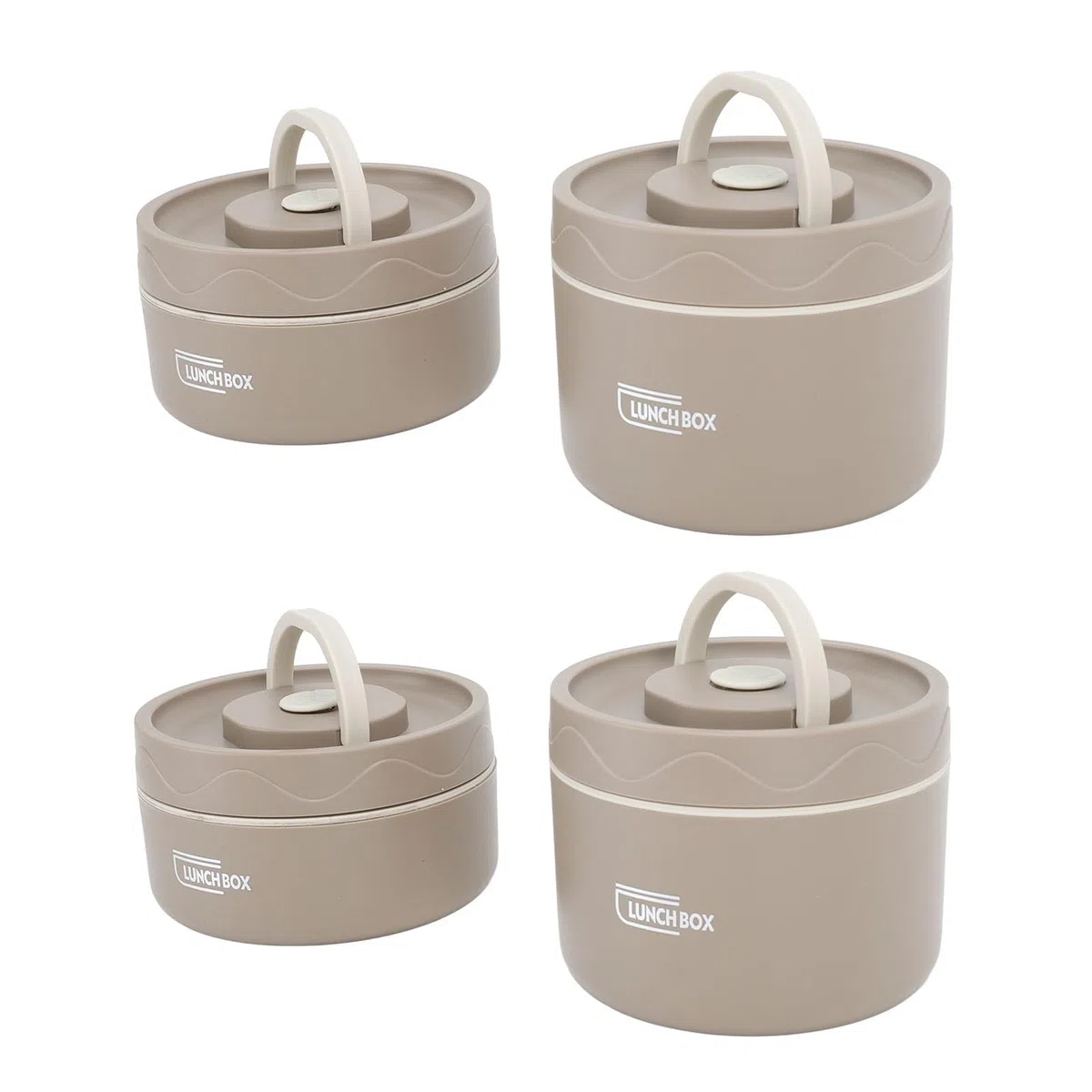 Caja térmica ,fácil de limpiar ,portátil ,contenedor de alimentos aislado de acero inoxidable 304 ,conservación de calor multifuncional con bolsa térmica para la escuela (4 piezas)