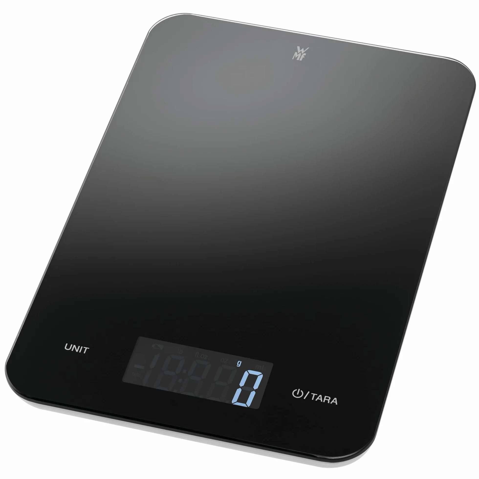 WMF - Báscula de Cocina Digital, Alta Precisión A Gramos, 5 kg de Peso Máximo, Pantalla LCD, Negro