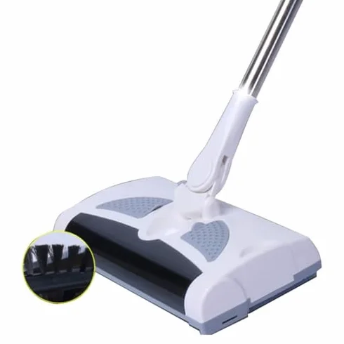 Barredora inalámbrica recargable, ligera, multilimpiadora, barredora manual de suelos y alfombras con recogida de alto nivel en ambos sentidos hacia adelante