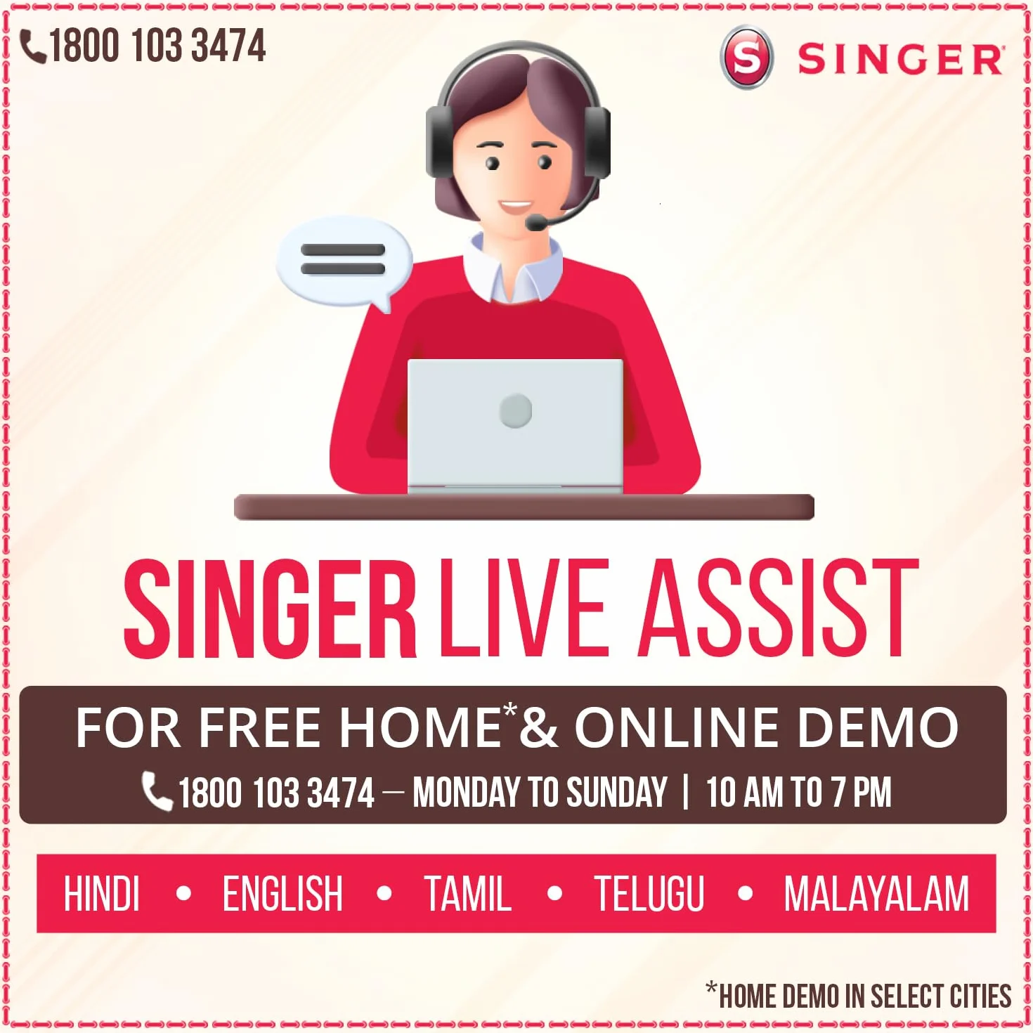 Singer MC Simple 3223 Máquina de Coser, Rosa (Pink Edition)