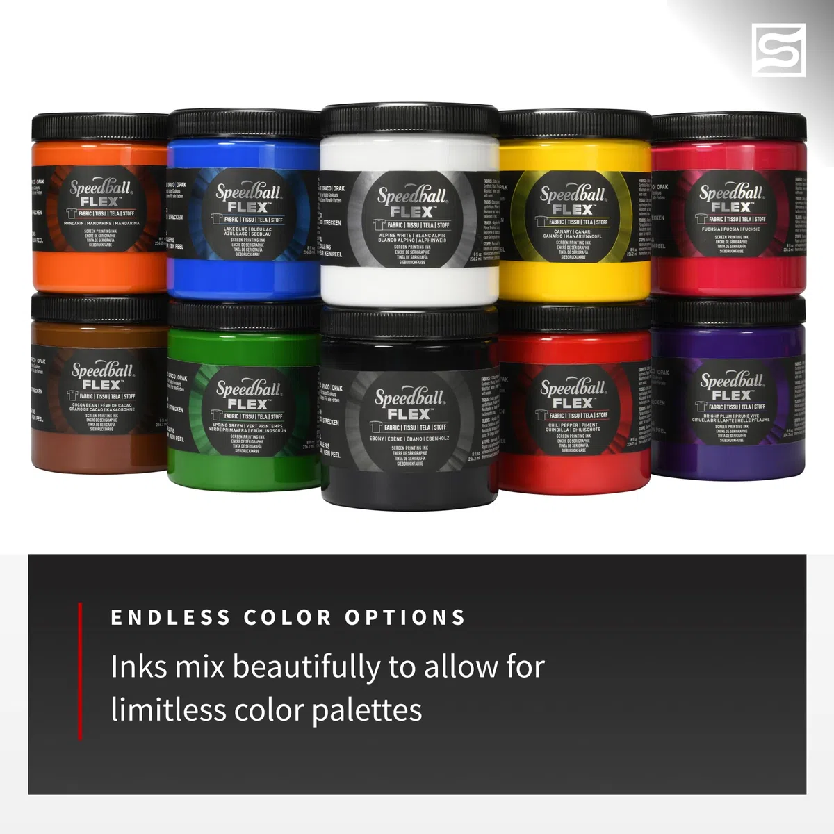 Flex Screen Printing Fabric Ink Ebony 8oz