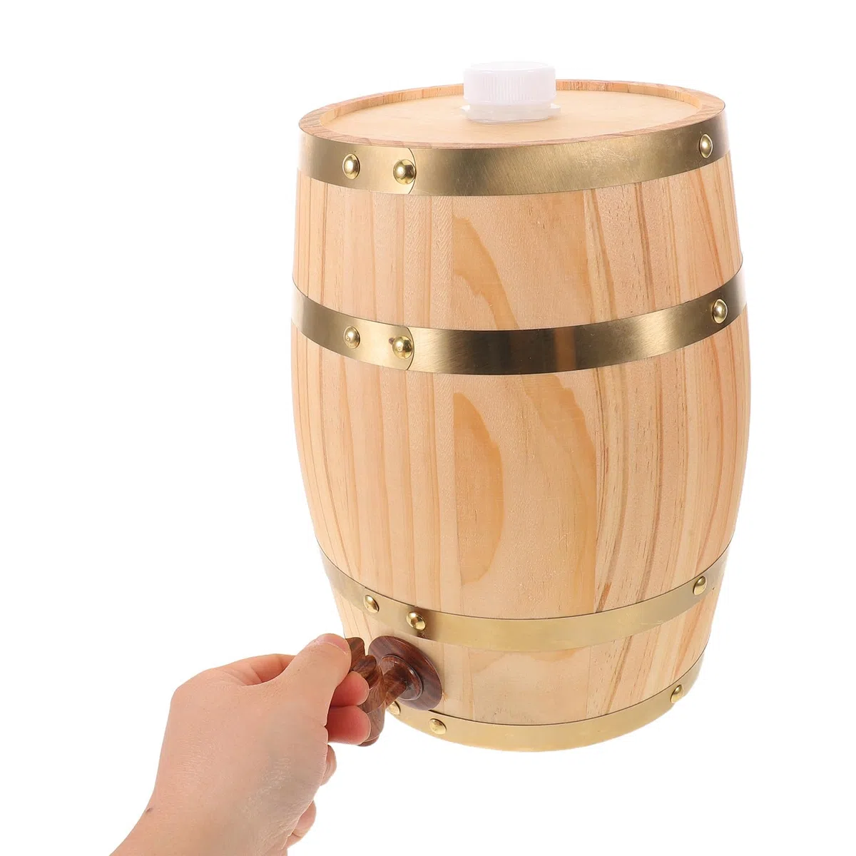 Barril de Whisky - Dispensador de Licor de Madera de Roble de 5 litros con Grifo - Barril de Jugo Vertical para Uso en restaurantes o en el hogar.