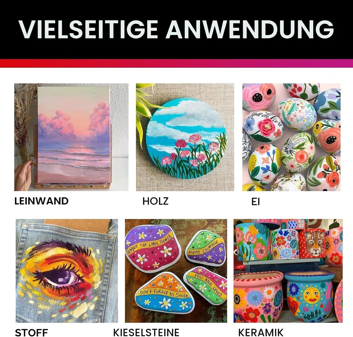 ABEIER Juego de pintura acrílica profesional de 80 colores, botellas de 60 ml, pigmentos ricos, no tóxicas, impermeables para principiantes, artistas y estudiantes en madera, rocas, lienzo
