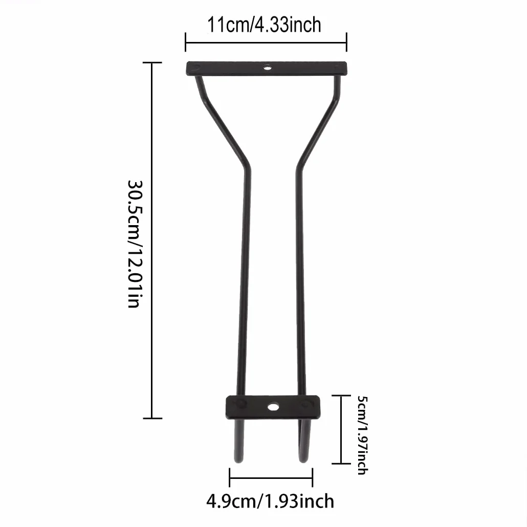 2 Soportes para Copas de Vino Debajo del Gabinete - Estante de Metal de 30,5 cm - Colgador de Almacenamiento para Copas