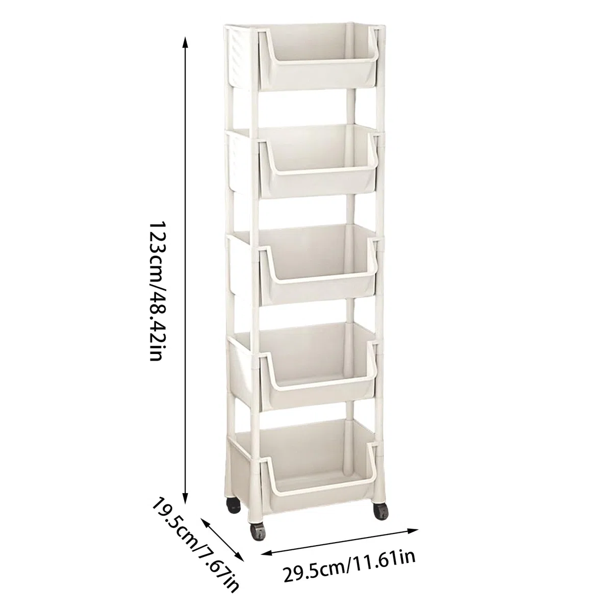 Carrito multiusos enrollable - Carrito de almacenamiento de libros multietapa con ruedas, gran capacidad de carga | Organizador de juguetes con ruedas, espacios estrechos, organizador de aulas, para