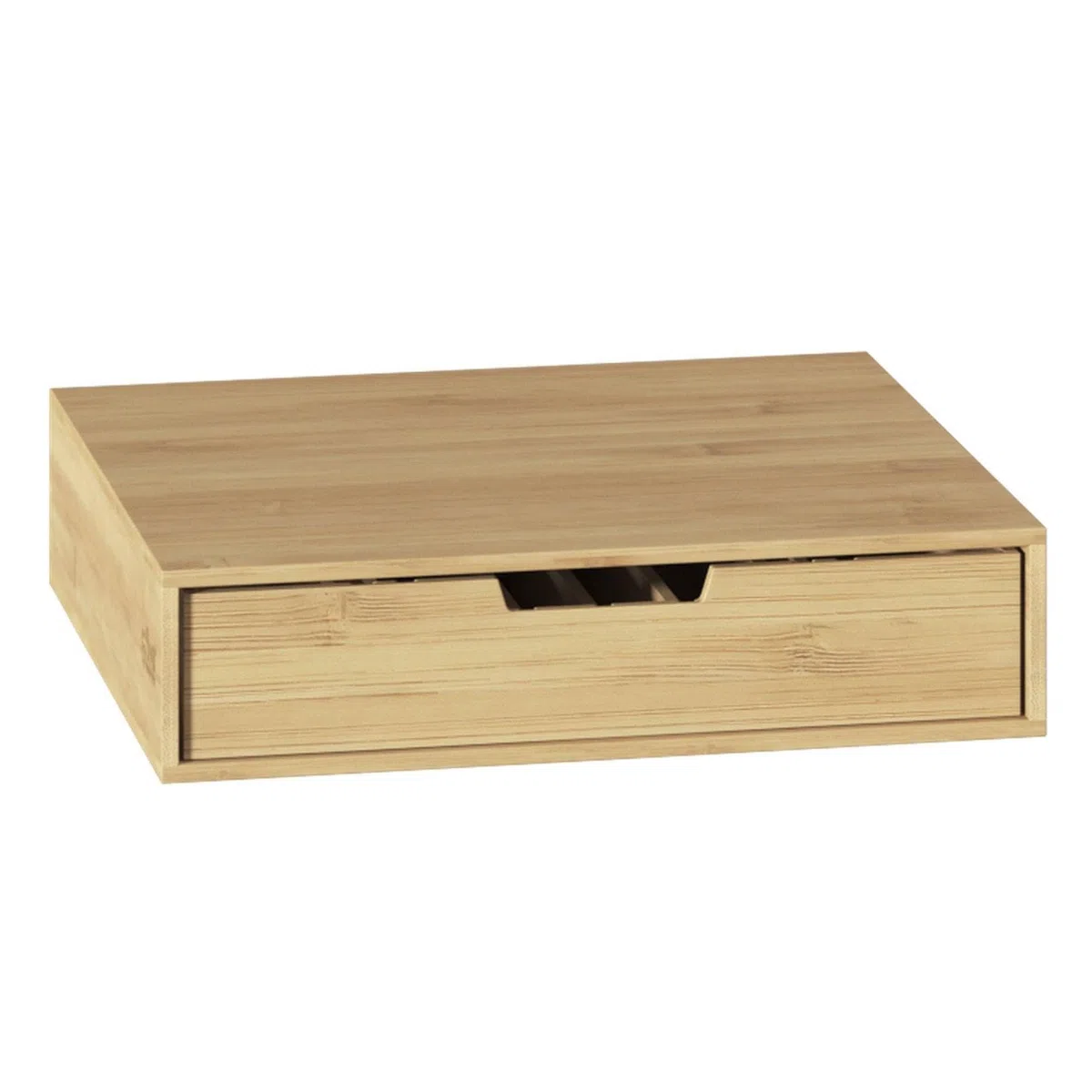 Portacápsulas con 1 cajón en bambú 34,5x30,5x8cm