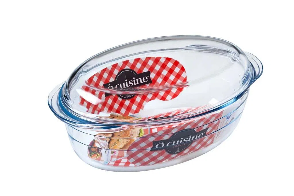 Ôcuisine 4936042 - Cacerola Oval, 3L, color Transparente, 33 x 12 x 20 cm