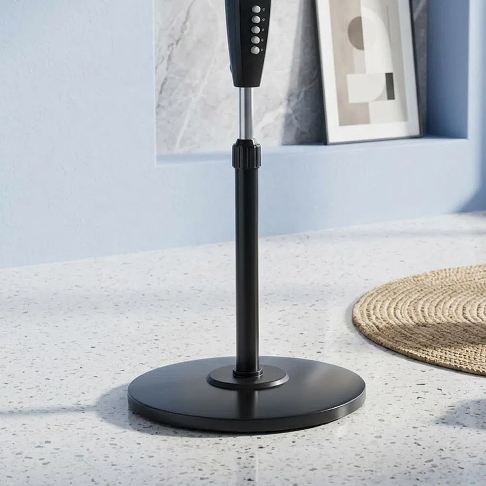 Accesorios para la base del ventilador de suelo, base redonda de plástico para ventilador de suelo, estable y ponderada, reemplazo para uso residencial y comercial (blanco)