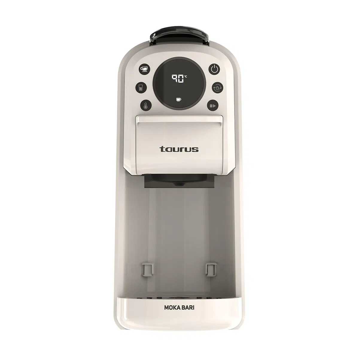 Taurus – Cafetera Espresso Moka Bari | Café molido y cápsulas Nespresso, Dolce Gusto y ESE Pod | 20 bares | 3 niveles de temperatura | Depósito 700 ml | Parada automática | Pantalla digital
