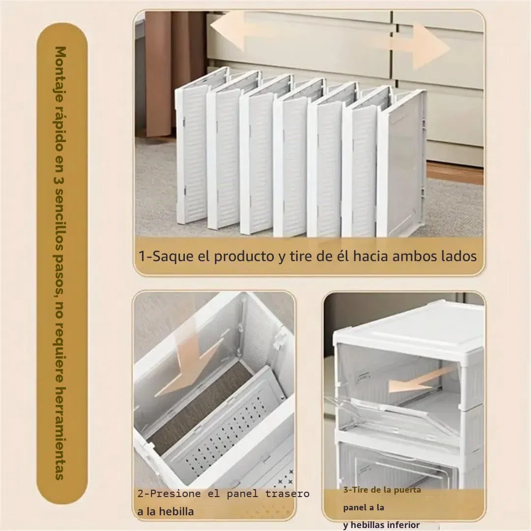 Cajas de zapatos transparente - Organizador de zapatos de plástico, 6 cajas de almacenamiento de plástico duro transparente, zapatero apilable con puerta magnética, organizador de zapatos armario.