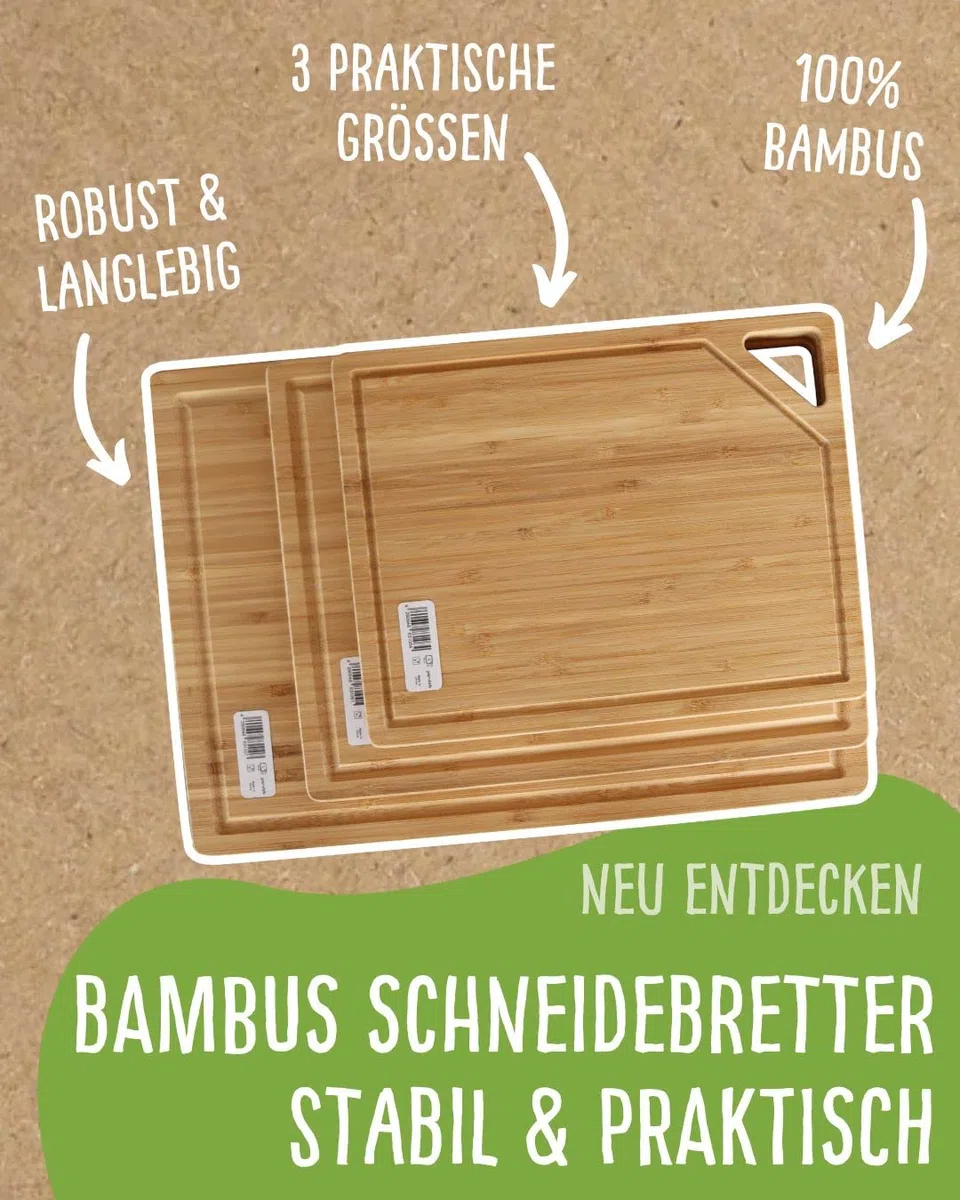 pandoo Tabla de cortar de bambú, tabla de cortar madera, utensilios de cocina, tabla de madera, juego de tablas de cortar, tabla de cortar, tabla de servir, tablas de madera, accesorios de cocina,