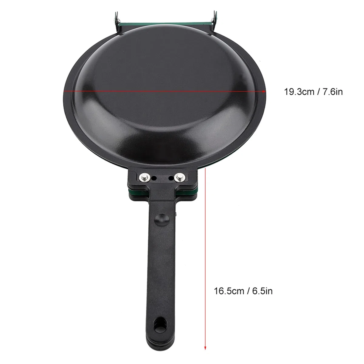 Tbest Sartén de Doble Cara, Sartén de Parrilla Doble con Revestimiento, Sartén Antiadherente para Revestimiento de Cerámica Sartén con Tapa para Hacer Tortitas Utensilios de