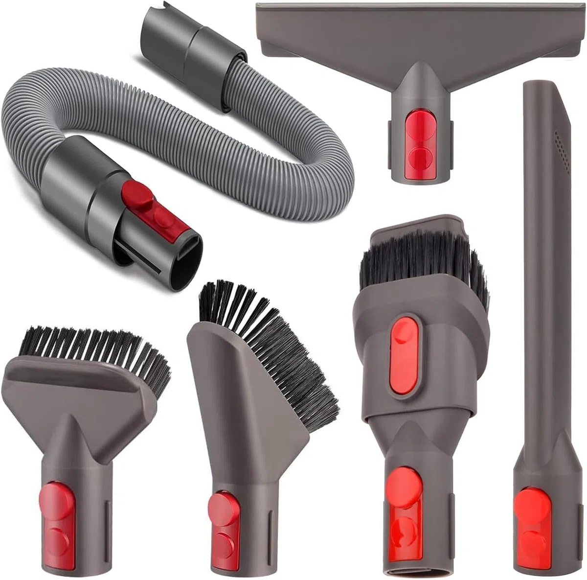 Juego 6 accesorios para cepillo Dyson con de manguera extensible boquilla para juntas para Dyson GEN5 G5 V15 V12 V11 V10 V8 V7 limpiar juntas esquinas,Pies cama animales y sofás de limpieza rápida