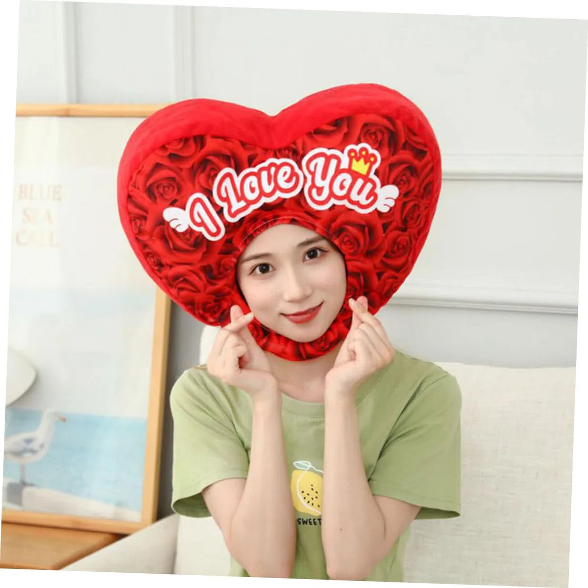 DOITOOL Sombrero de Peluche con Corazón para San Valentín Unisex Diseño Romántico y Accesorio Multifunción para Disfraces Fiestas Fotos y Celebraciones