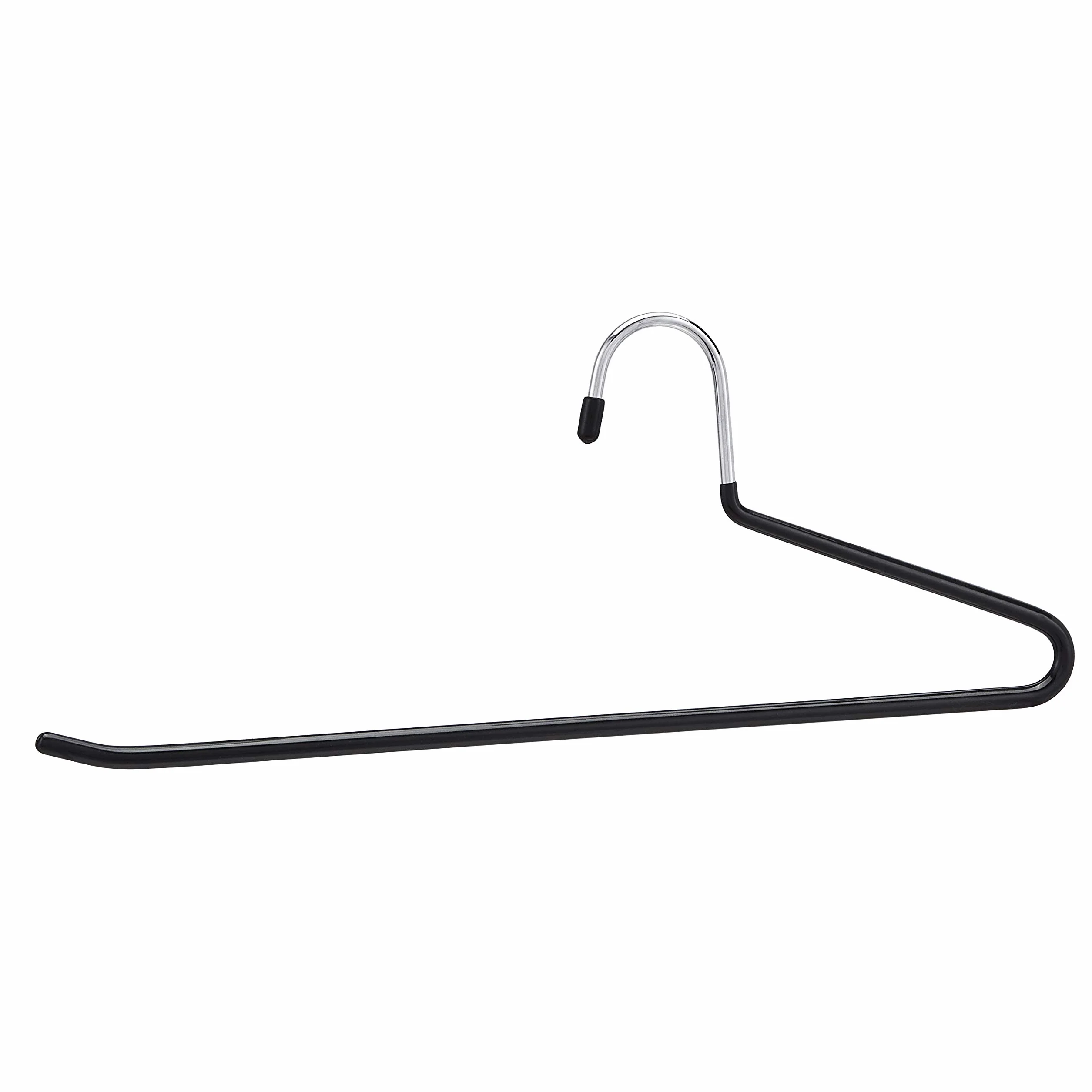 Amazon Basics Perchas para pantalones con lado abierto, Paquete de 10, Cromo