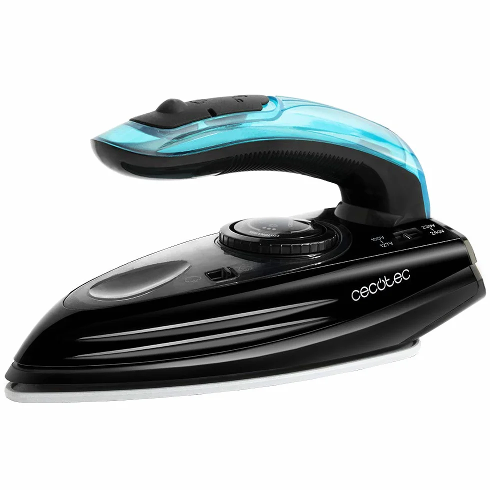 Cecotec Plancha de Viaje Fast&Furious 4000 Travel. 1200 W, Vapor Continuo 20g/min, Golpe de Vapor 65g/min, Ajuste Temperatura, Adaptable a Varios voltajes, Incluye Bolsa de Viaje